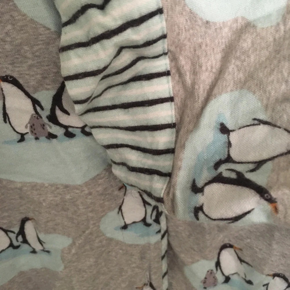 Munki Munki flannel penguin novelty print pajama top, size XL - Picture 6 of 7